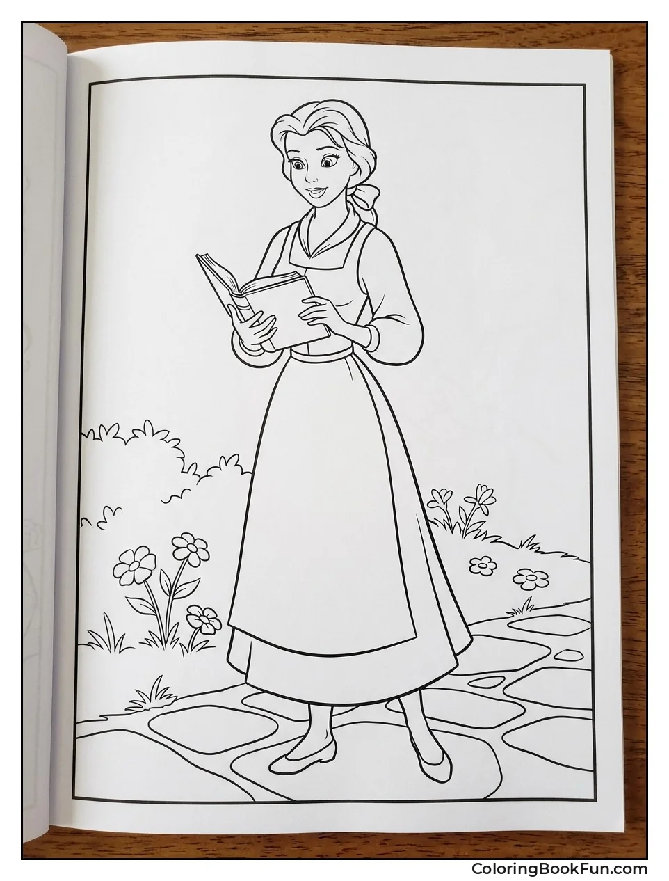 Princess Belle Holds Book