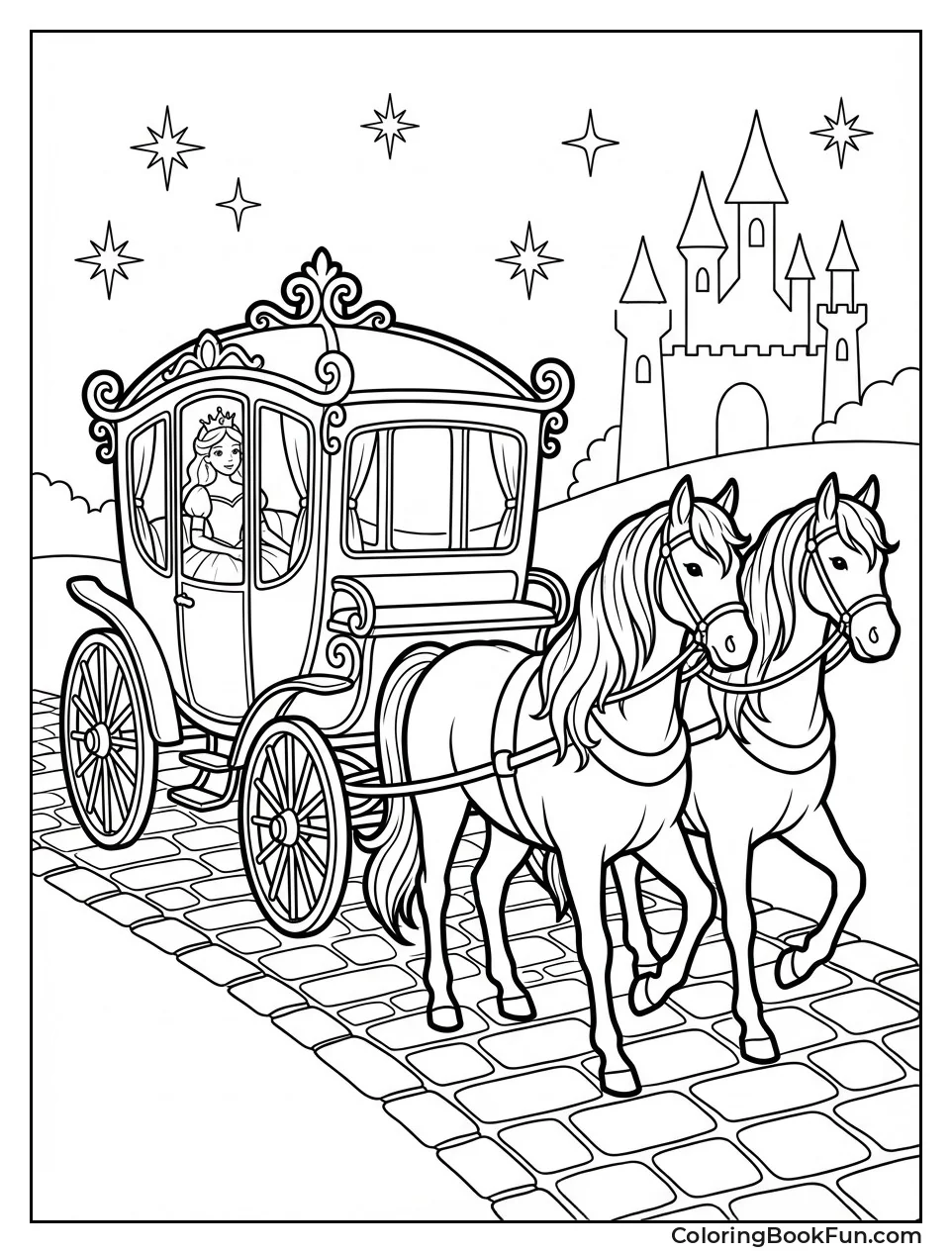 Princess in Horse Carriage