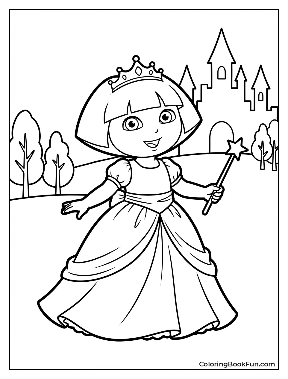 Princess Dora Wears Crown