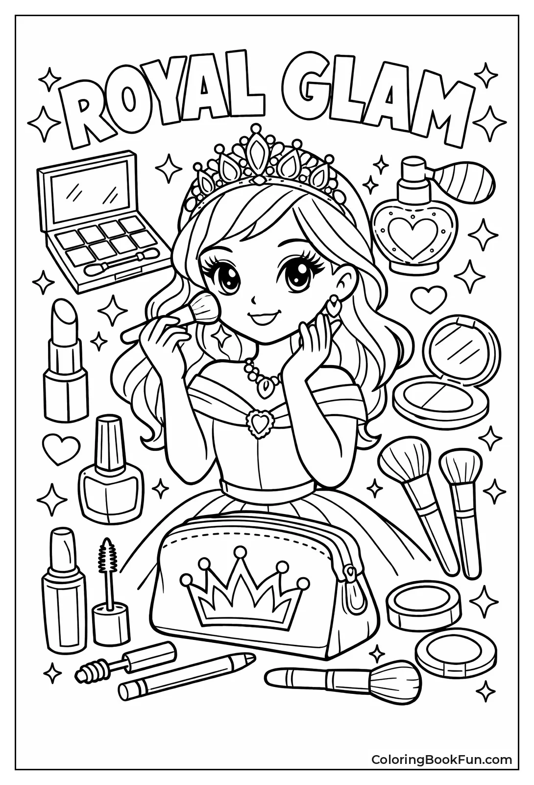 Princess with Sparkly Cosmetics
