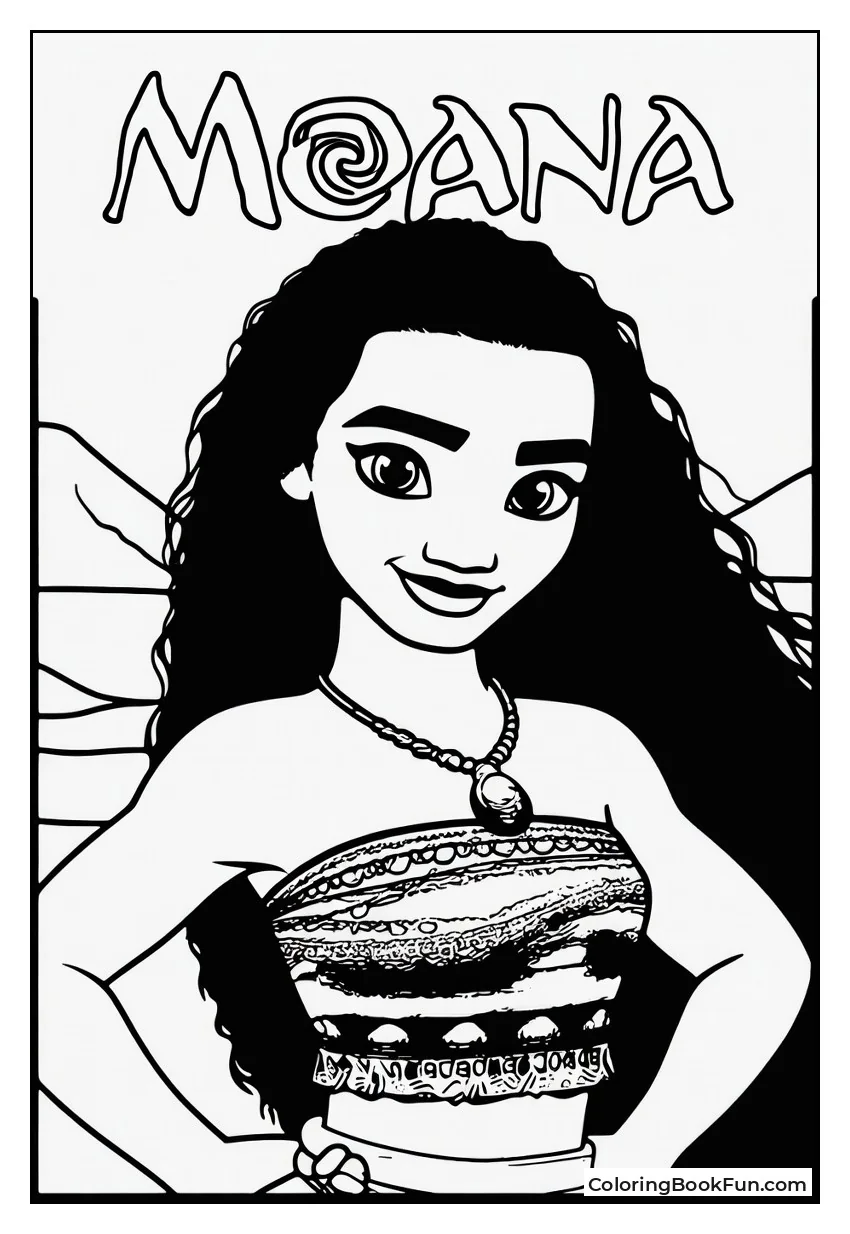 Brave Princess Moana Looks Determined