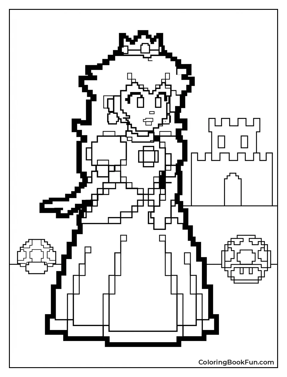 Retro Pixel Peach Pose