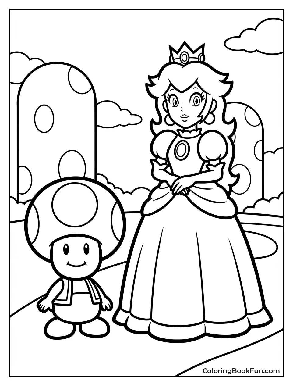 Peach Stands with Toad