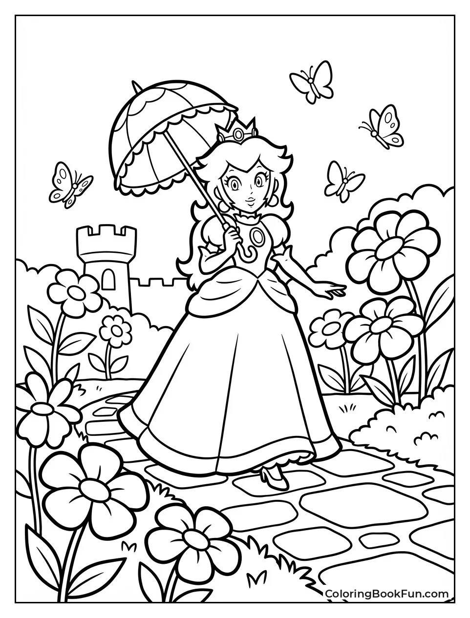 Peach Strolls Castle Garden