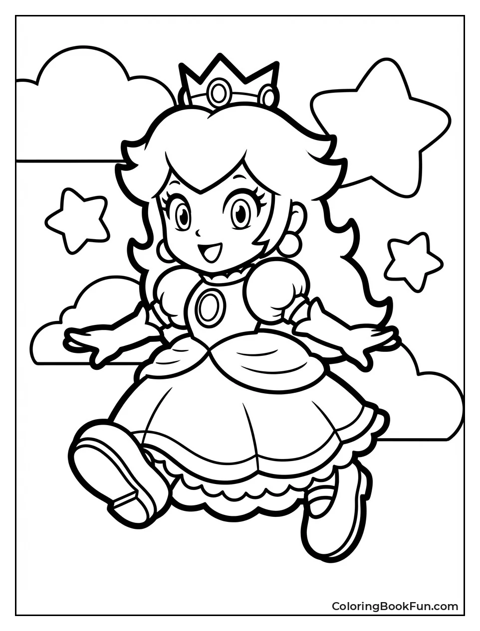 Chibi Peach Jumps Happily