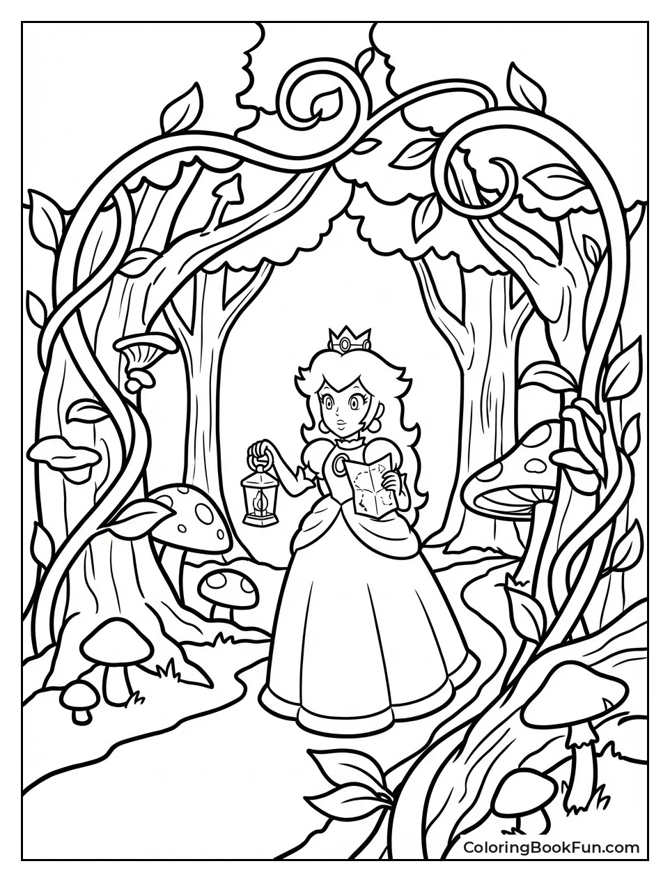 Peach Explores Enchanted Forest