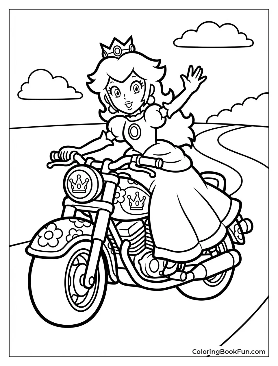 Princess Peach Rides Bike