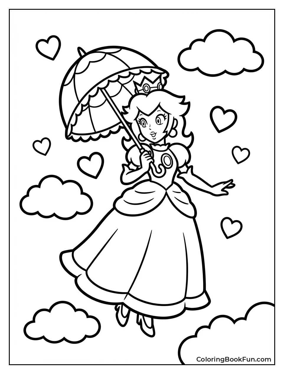 Peach Floats with Pink Parasol