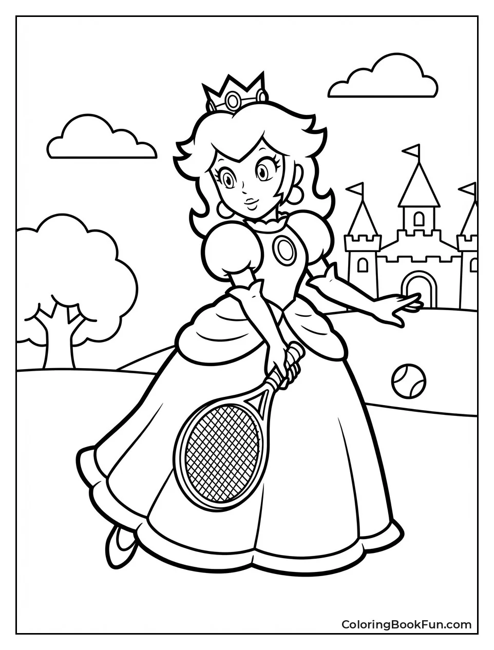 Smash Peach Holds Racket