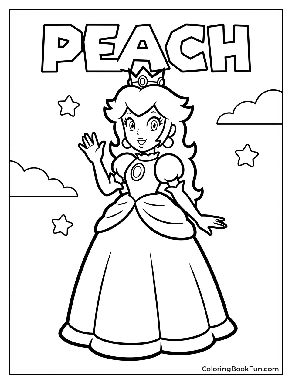 Peach Waves with Smile