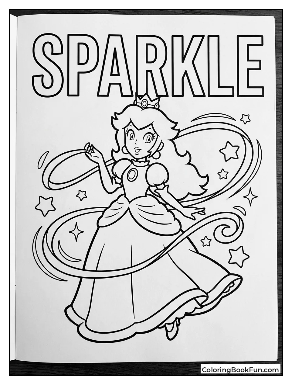 Peach Twirls Sparkle Ribbon