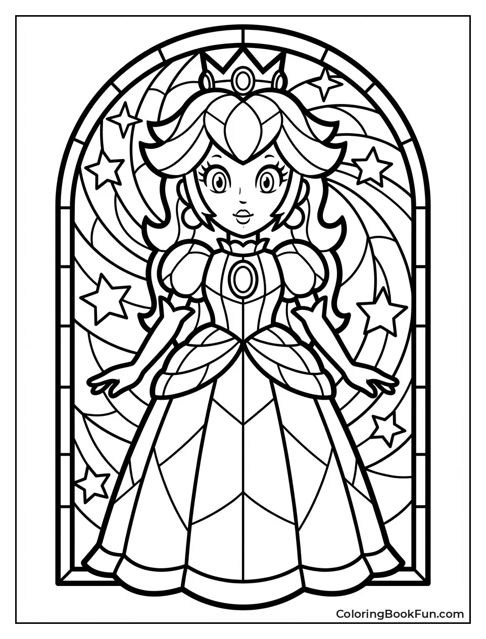 Stained Glass Peach Window