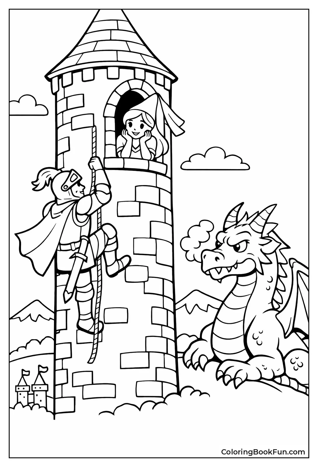 Knight Rescues Tower Princess