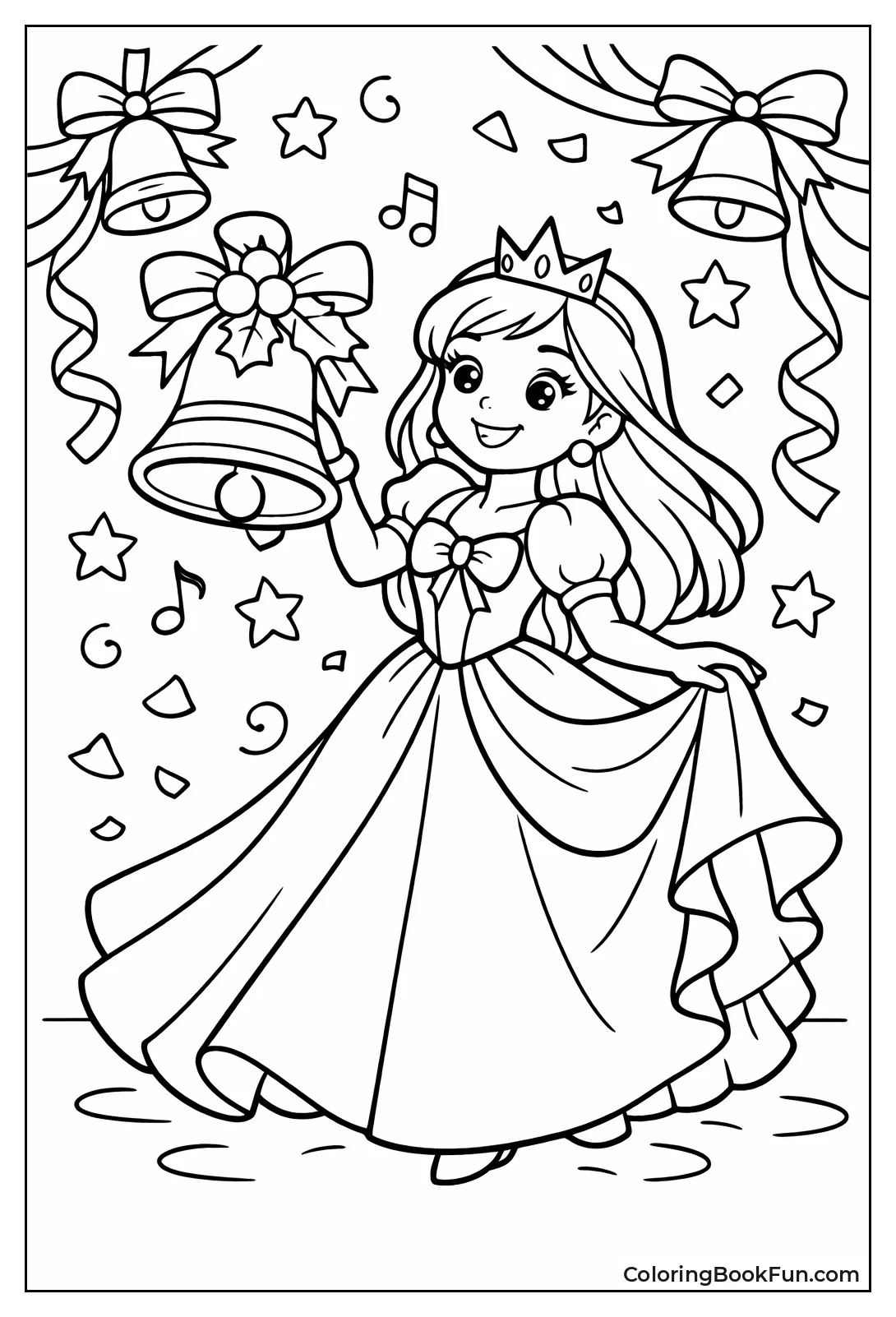Princess Holding Bell