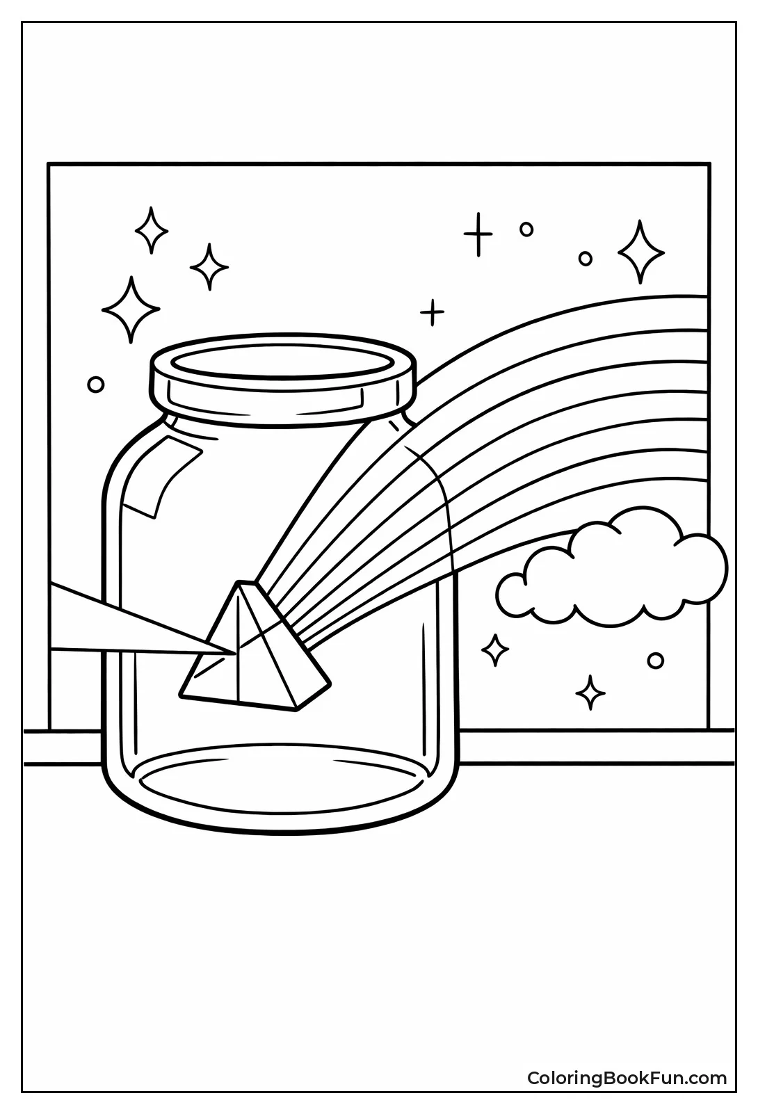 Prism Jar Paints Rainbow Wall