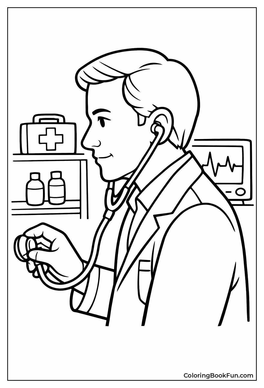 Doctor Listening in Profile