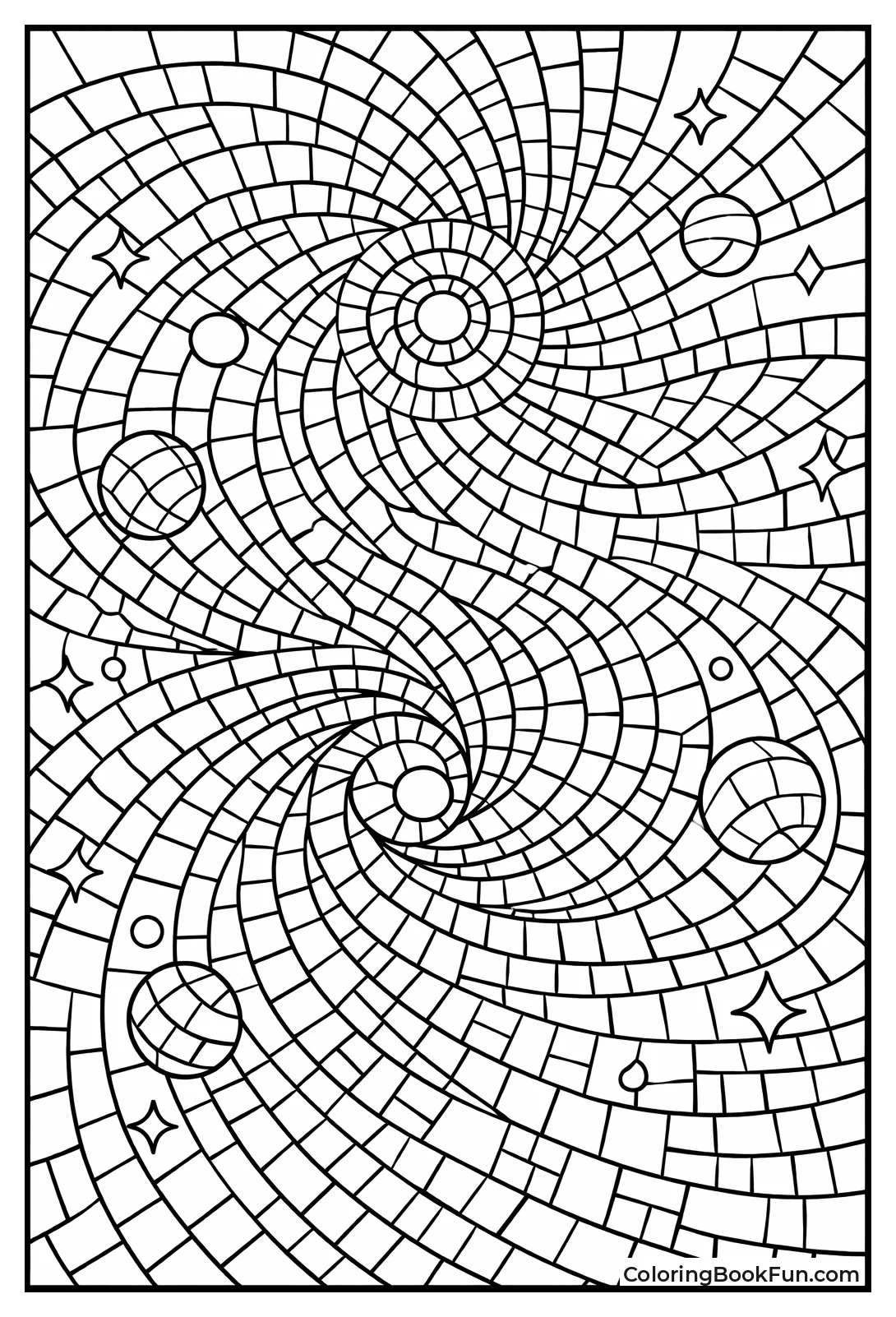 Swirling Psychedelic Mosaic