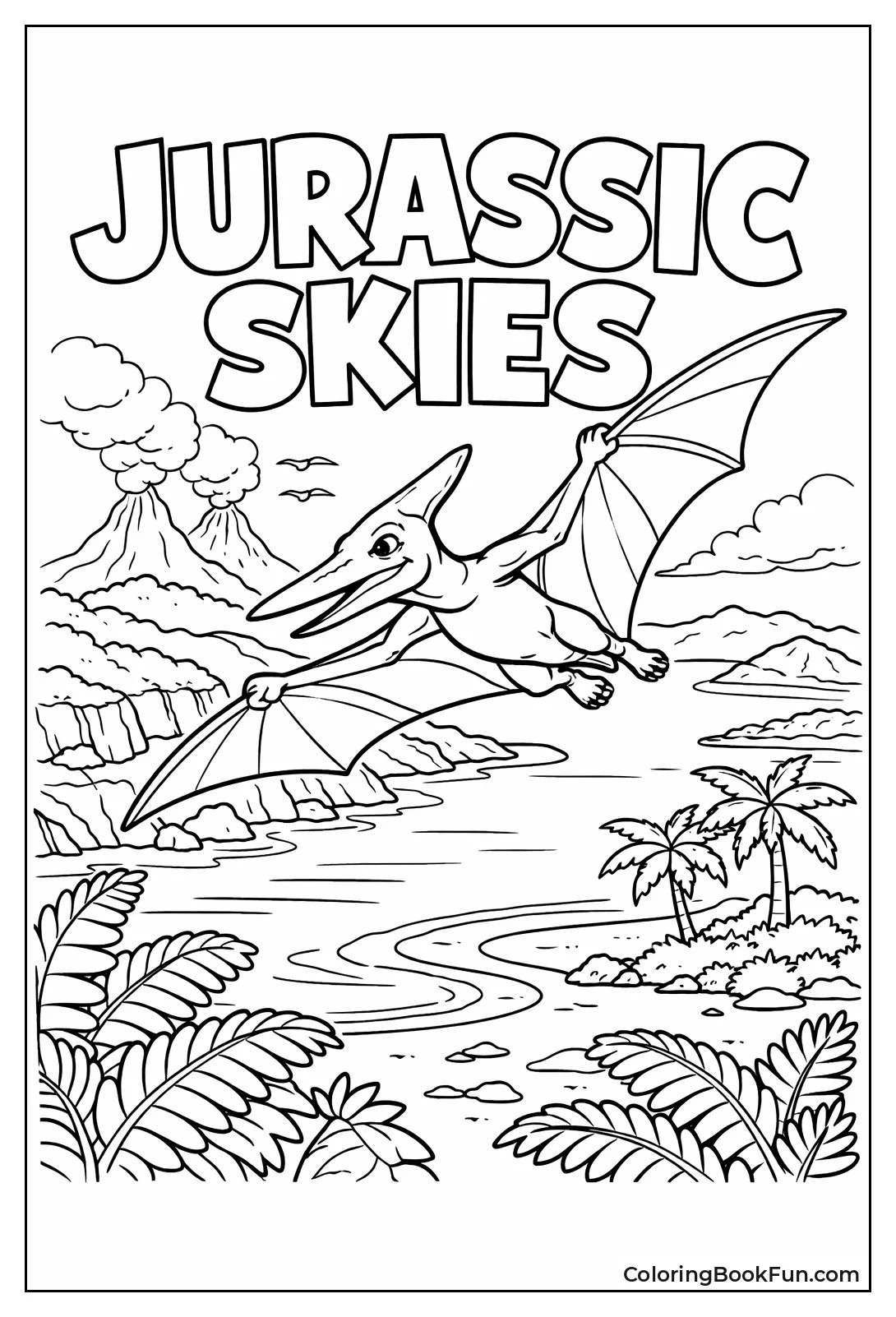 Pterodactyl over Jurassic Coast