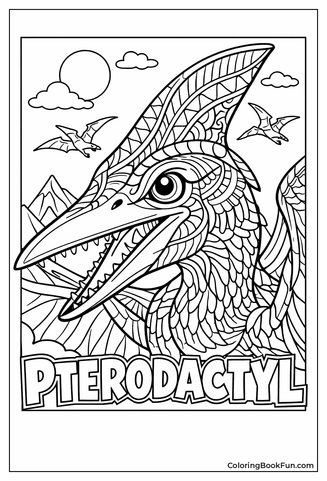 Pterodactyl Face Close-up