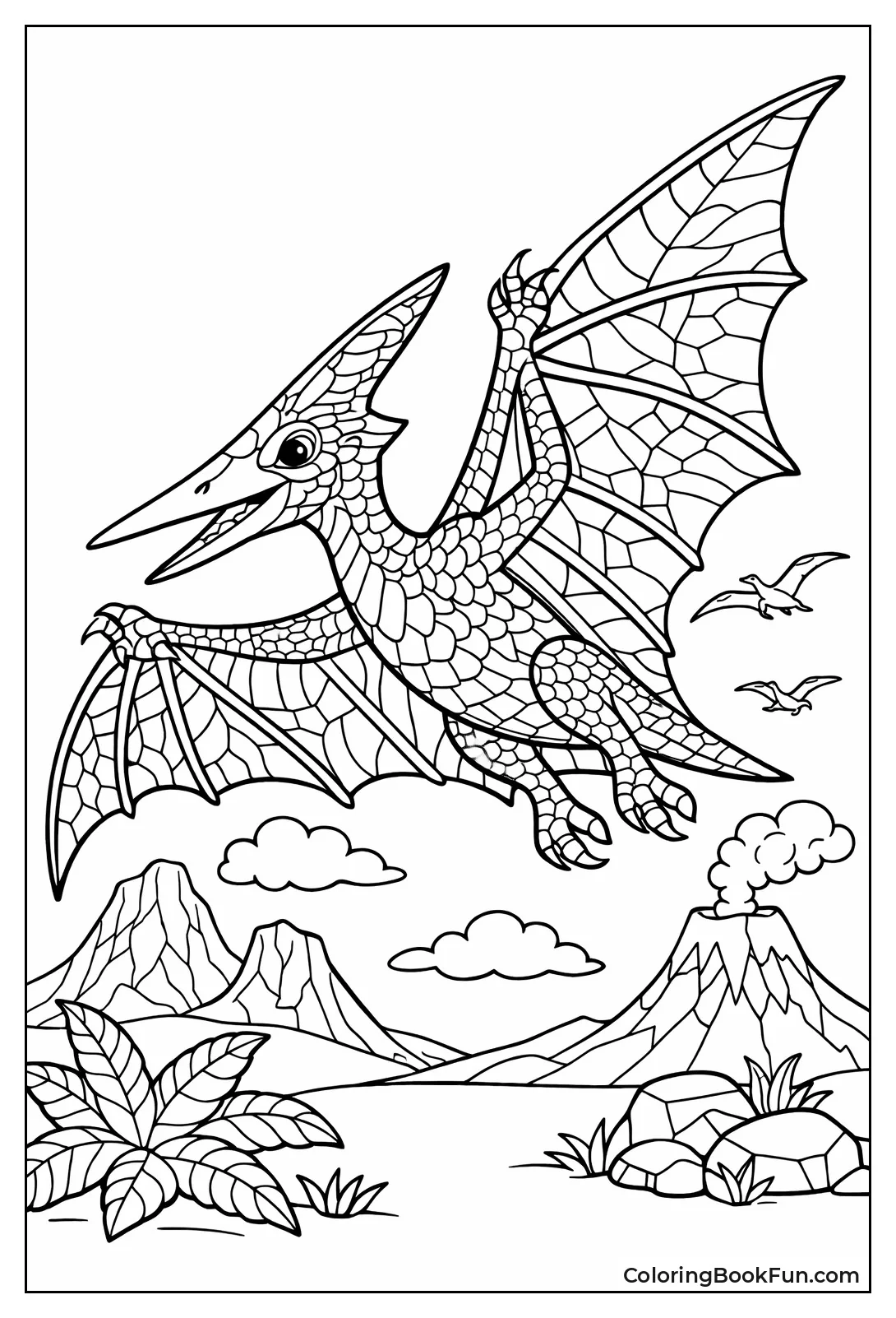 Pterodactyl with Scaly Patterns