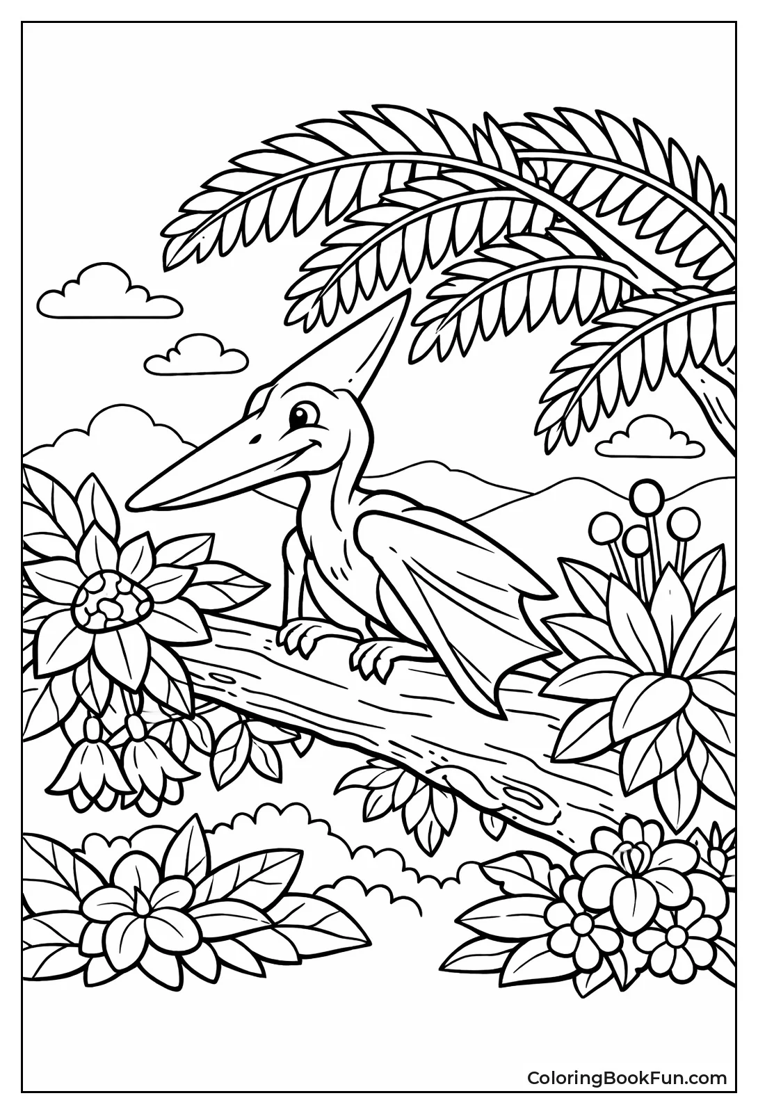 Pterodactyl in Jungle Tree