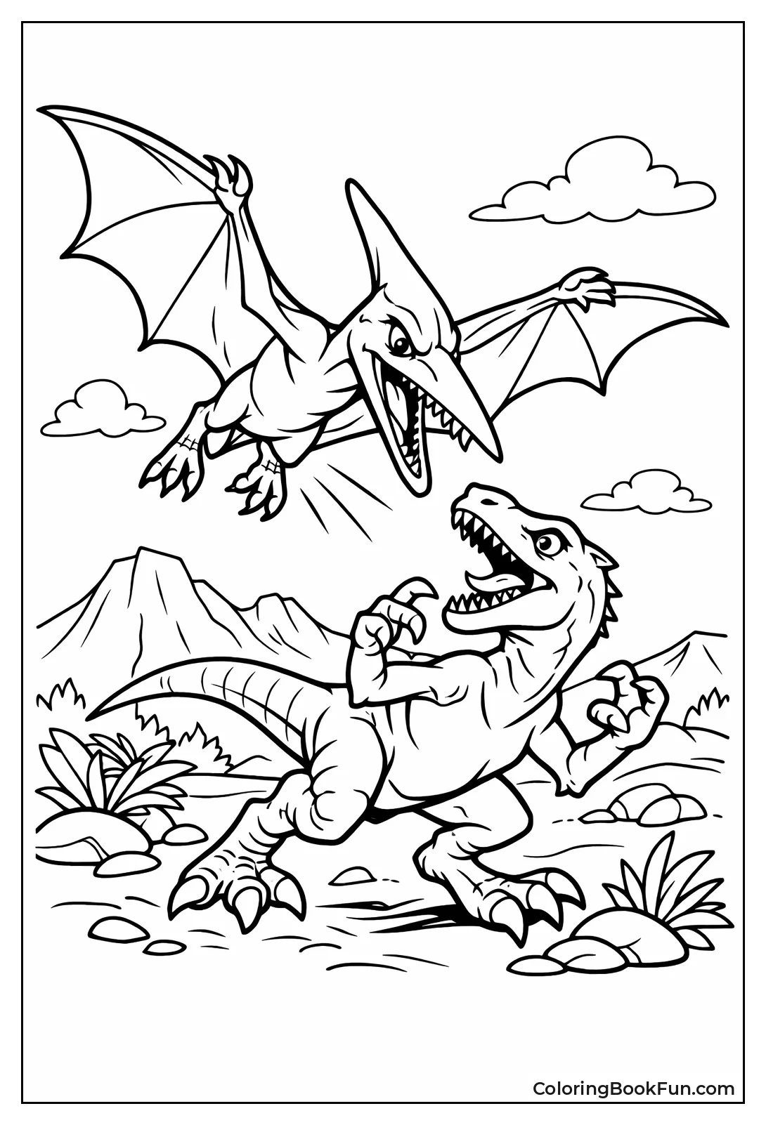 Pterodactyl vs Velociraptor