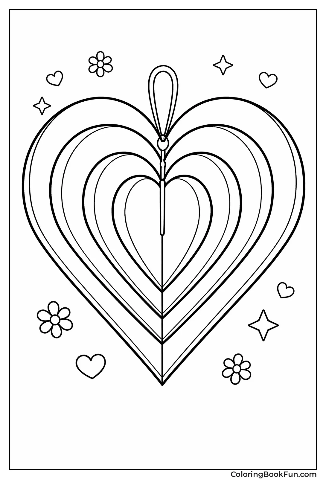 Layered Puffed 3D Heart