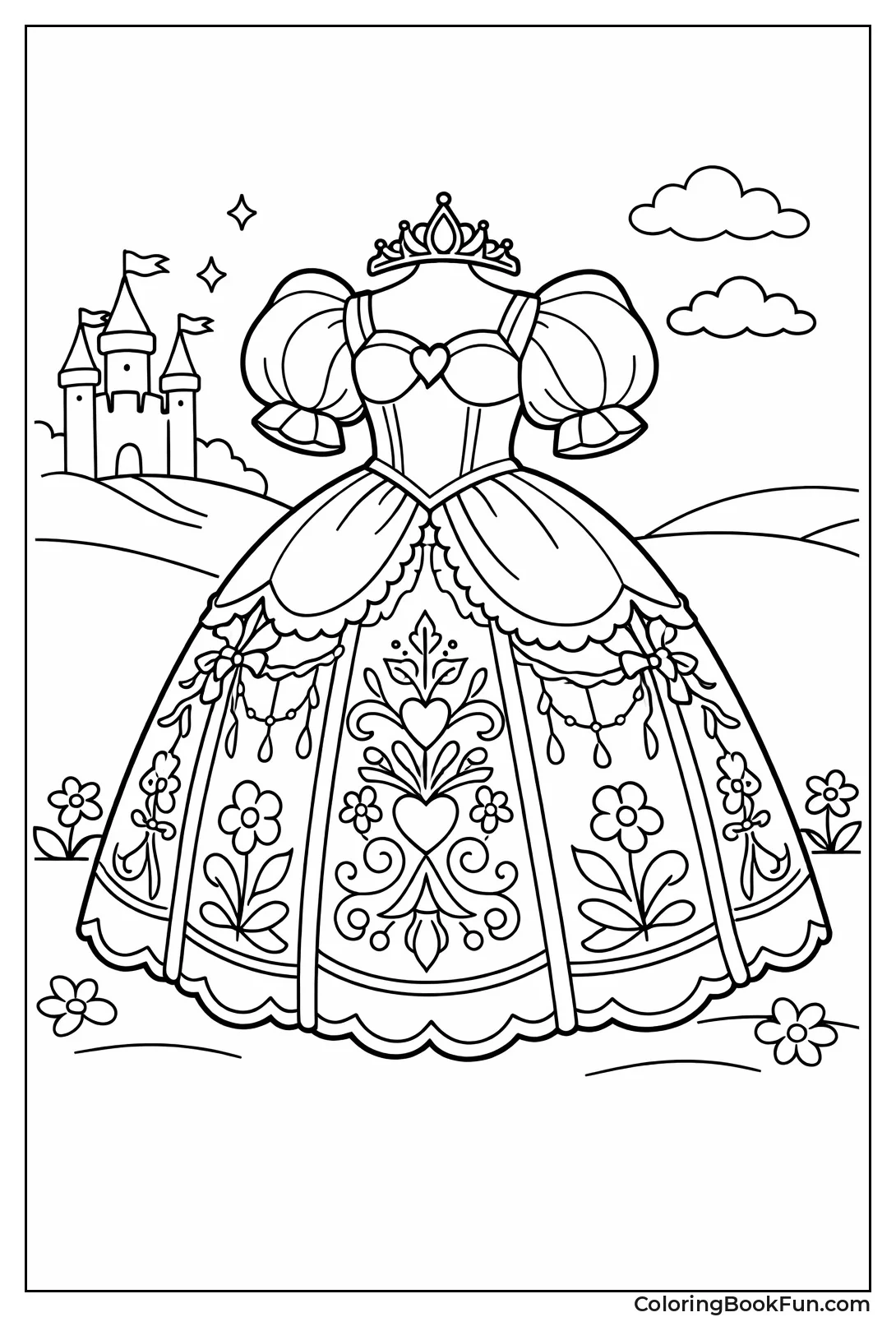 Royal Dress with Puffy Sleeves