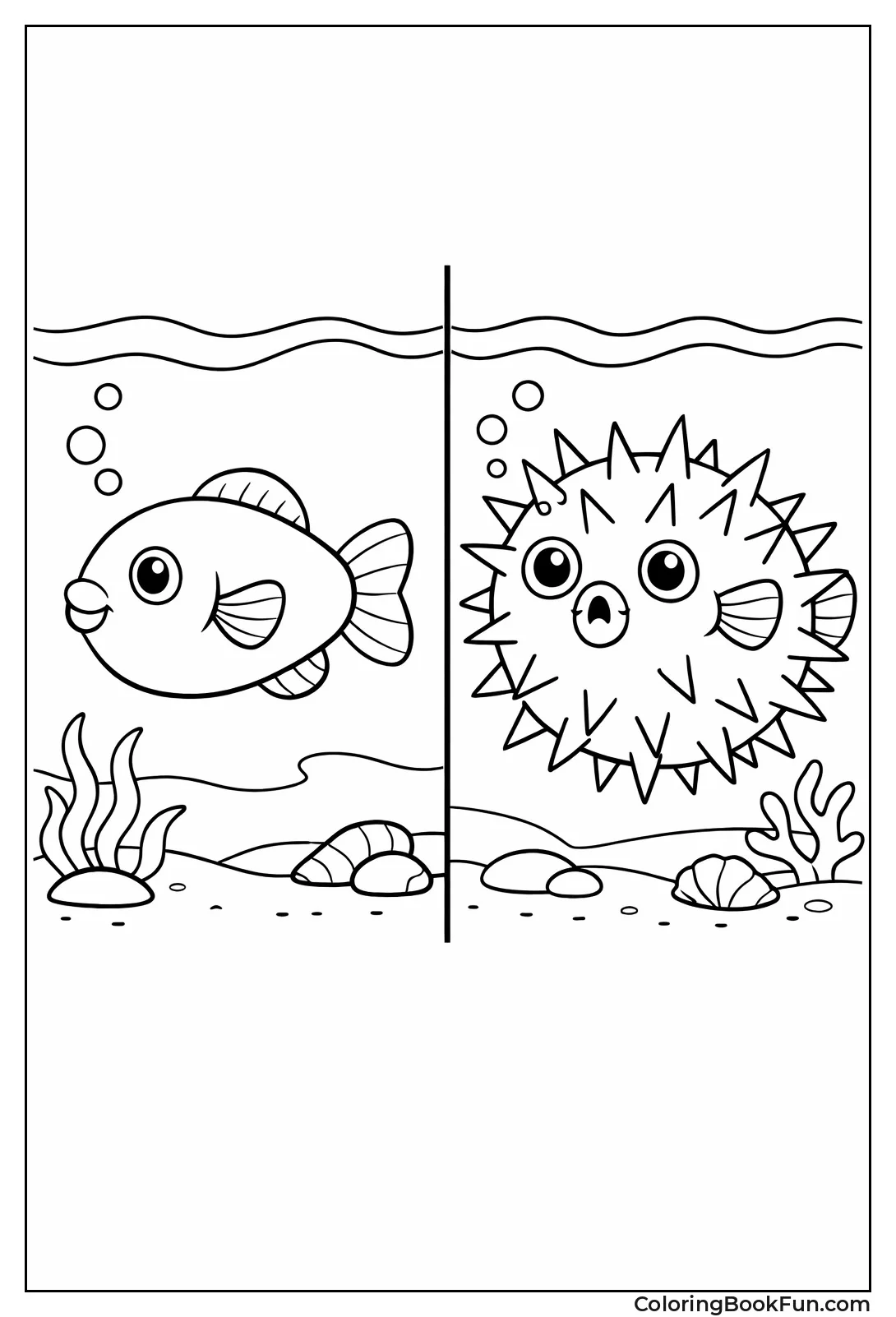 Pufferfish Normal and Inflated