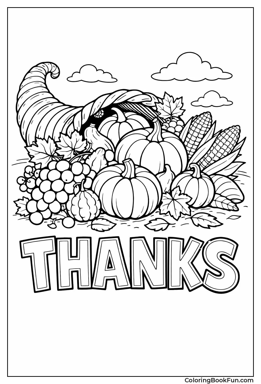 Cornucopia with Pumpkins