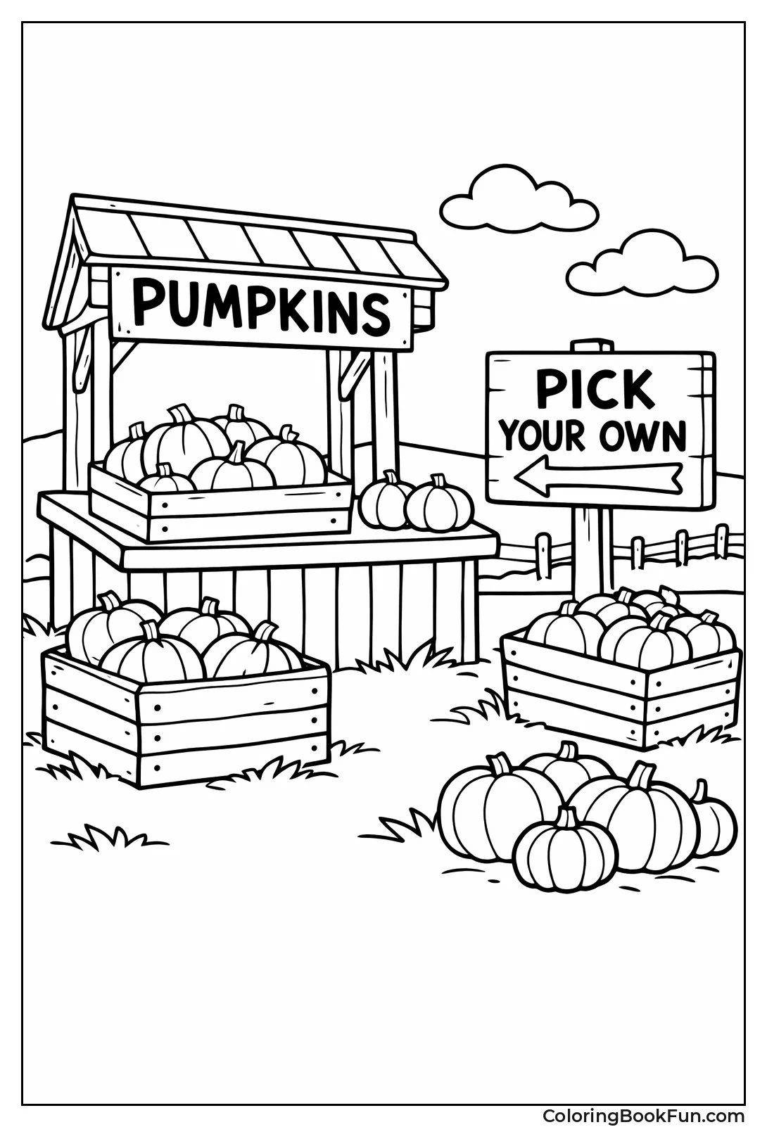 Farm Stand with Pumpkins