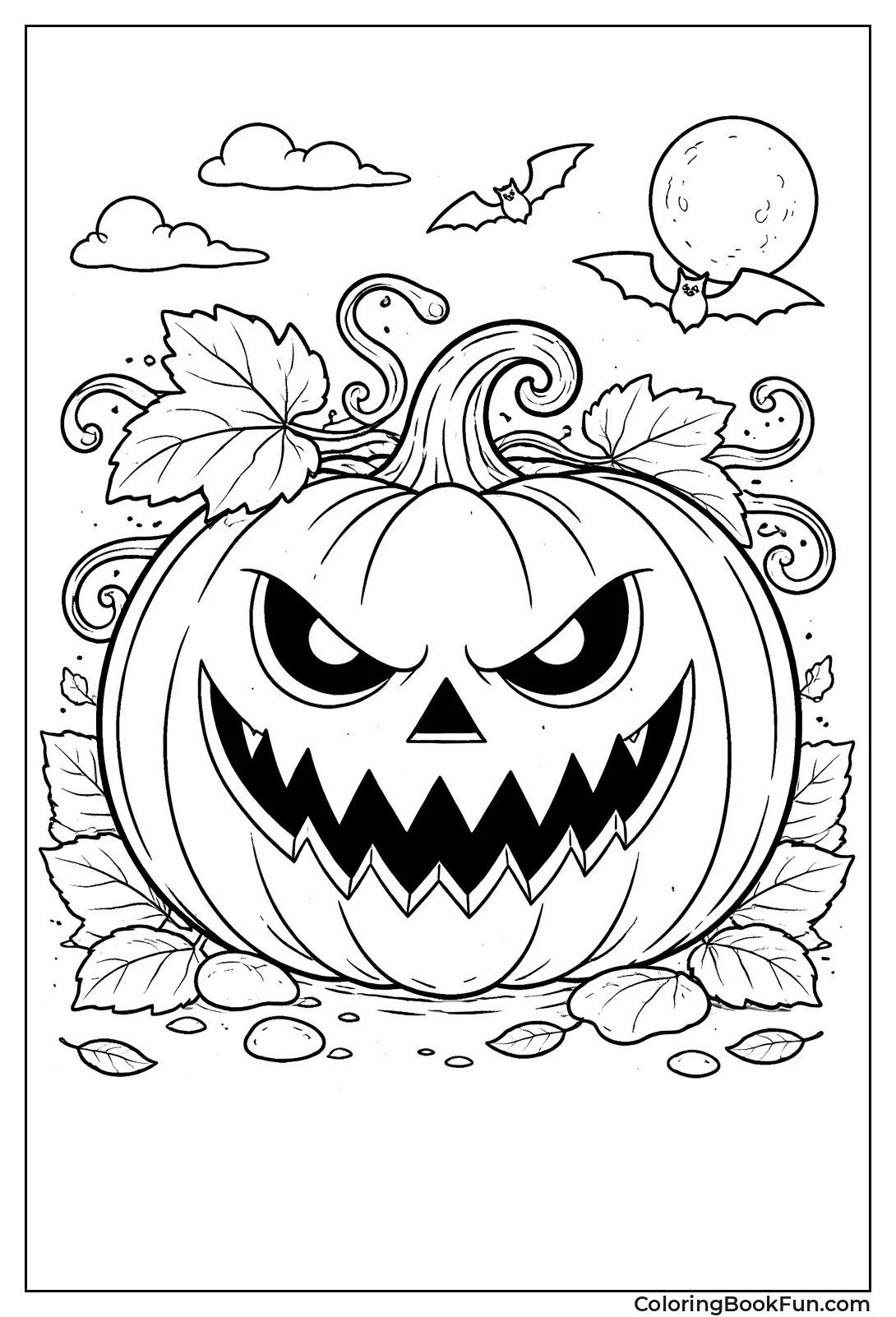 Angry Jack-o-Lantern Pumpkin