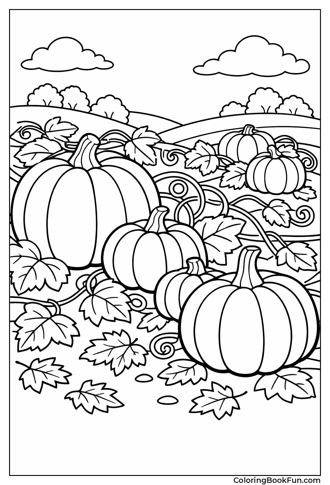 Pumpkin Patch with Vines