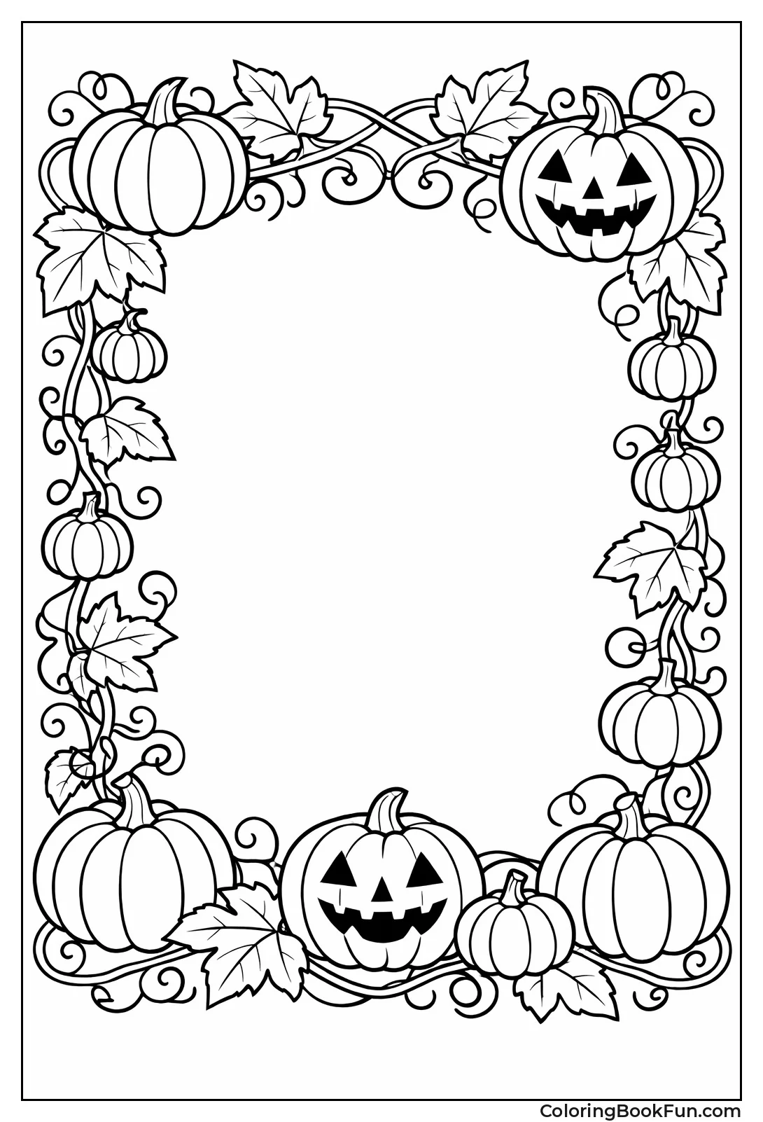 Vine Border with Pumpkins