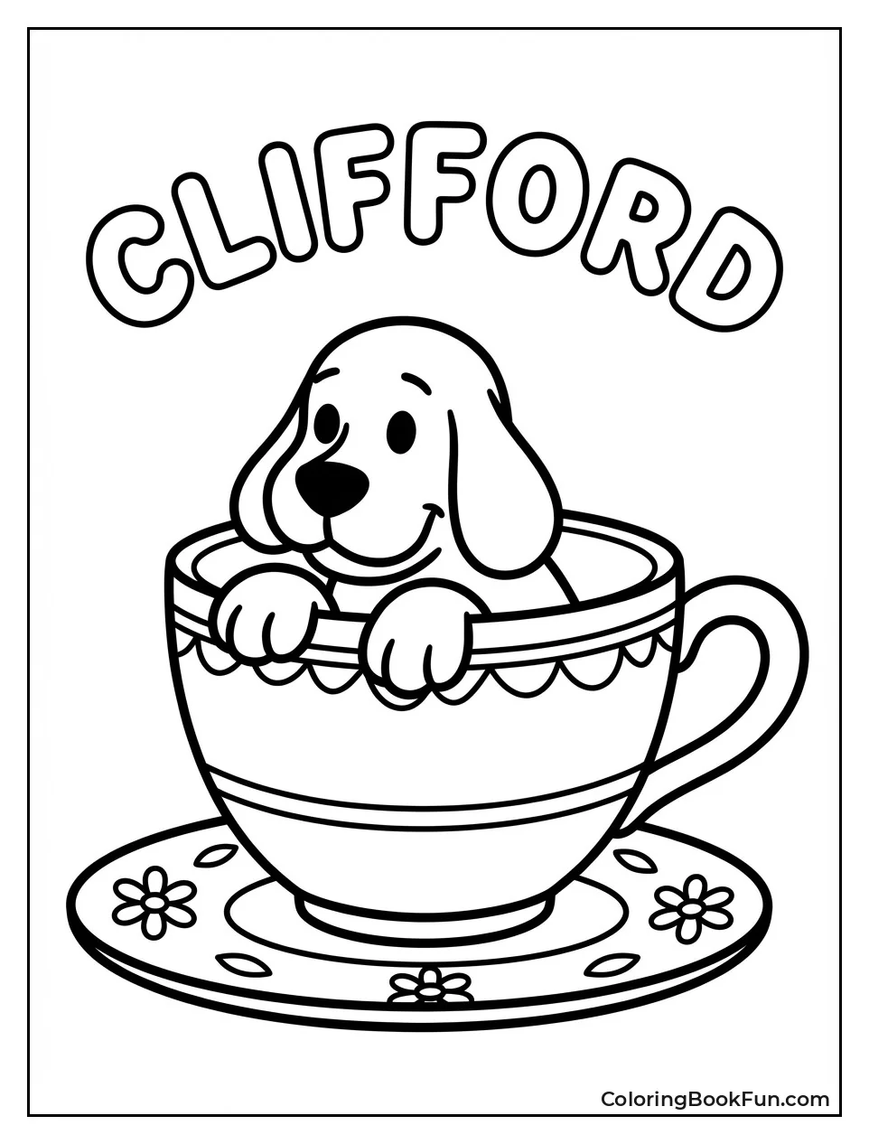 Puppy Clifford in Teacup