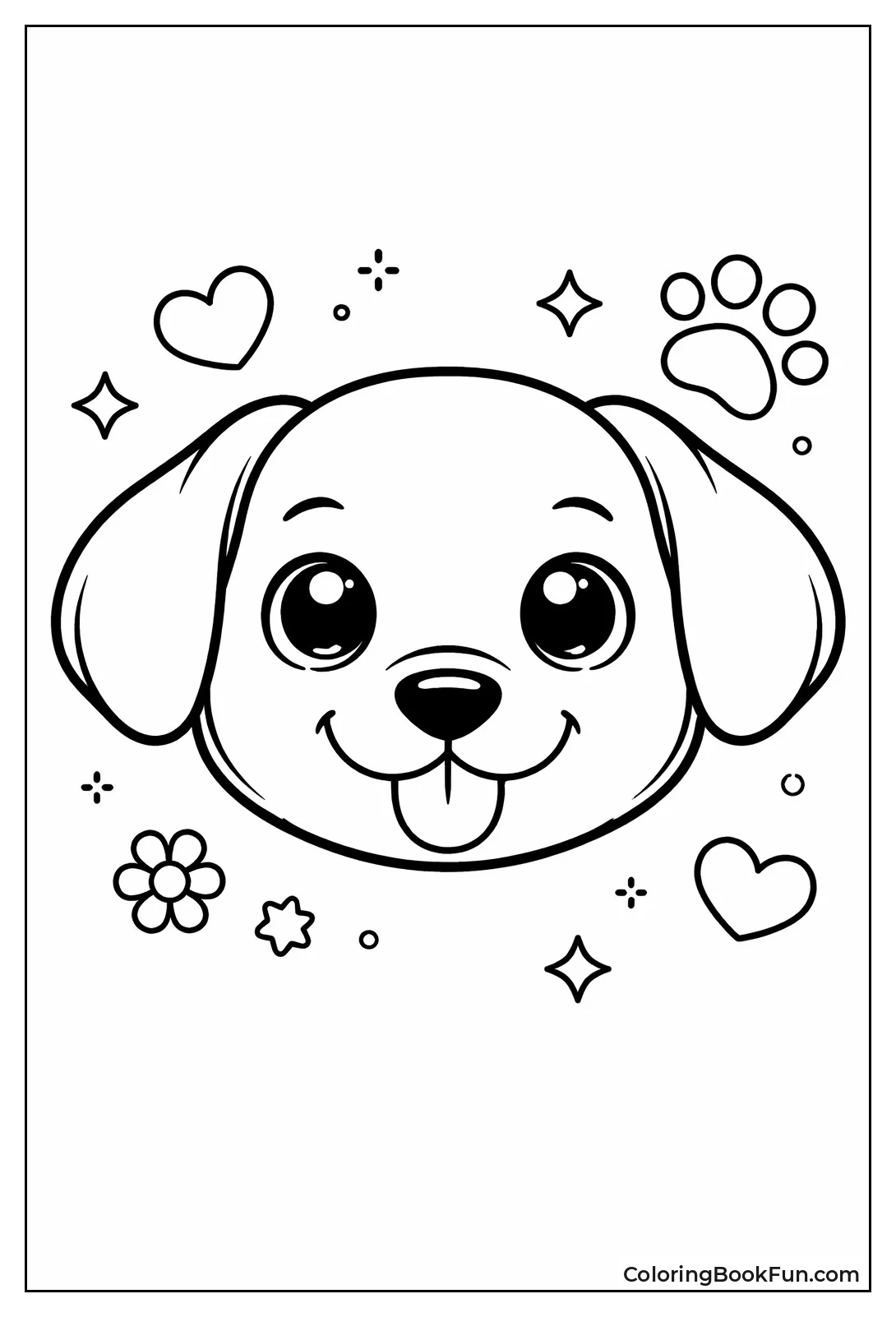 Puppy Face with Floppy Ears