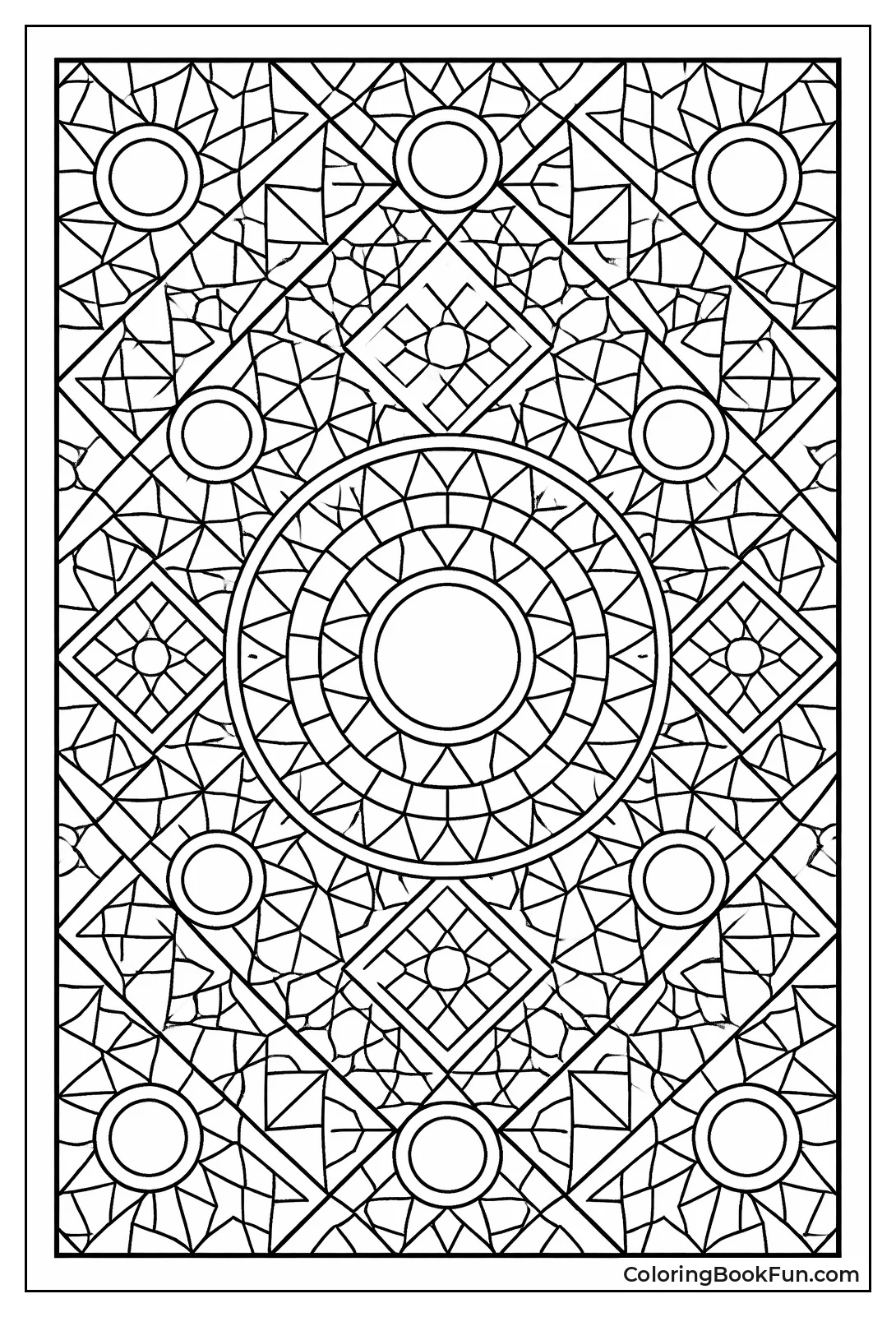 Geometric Triangle Square Mosaic