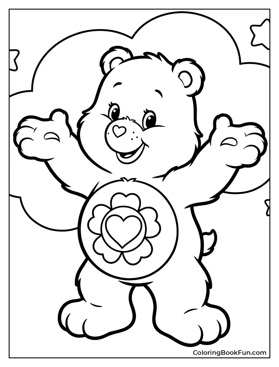 Purple Bear Poses Cutely