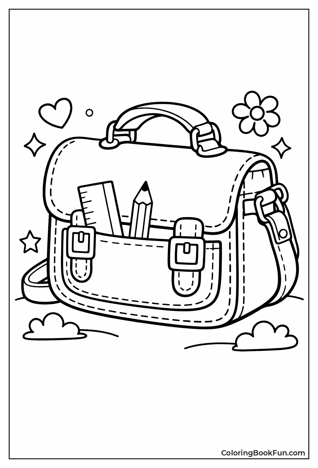 School Satchel with Pencil