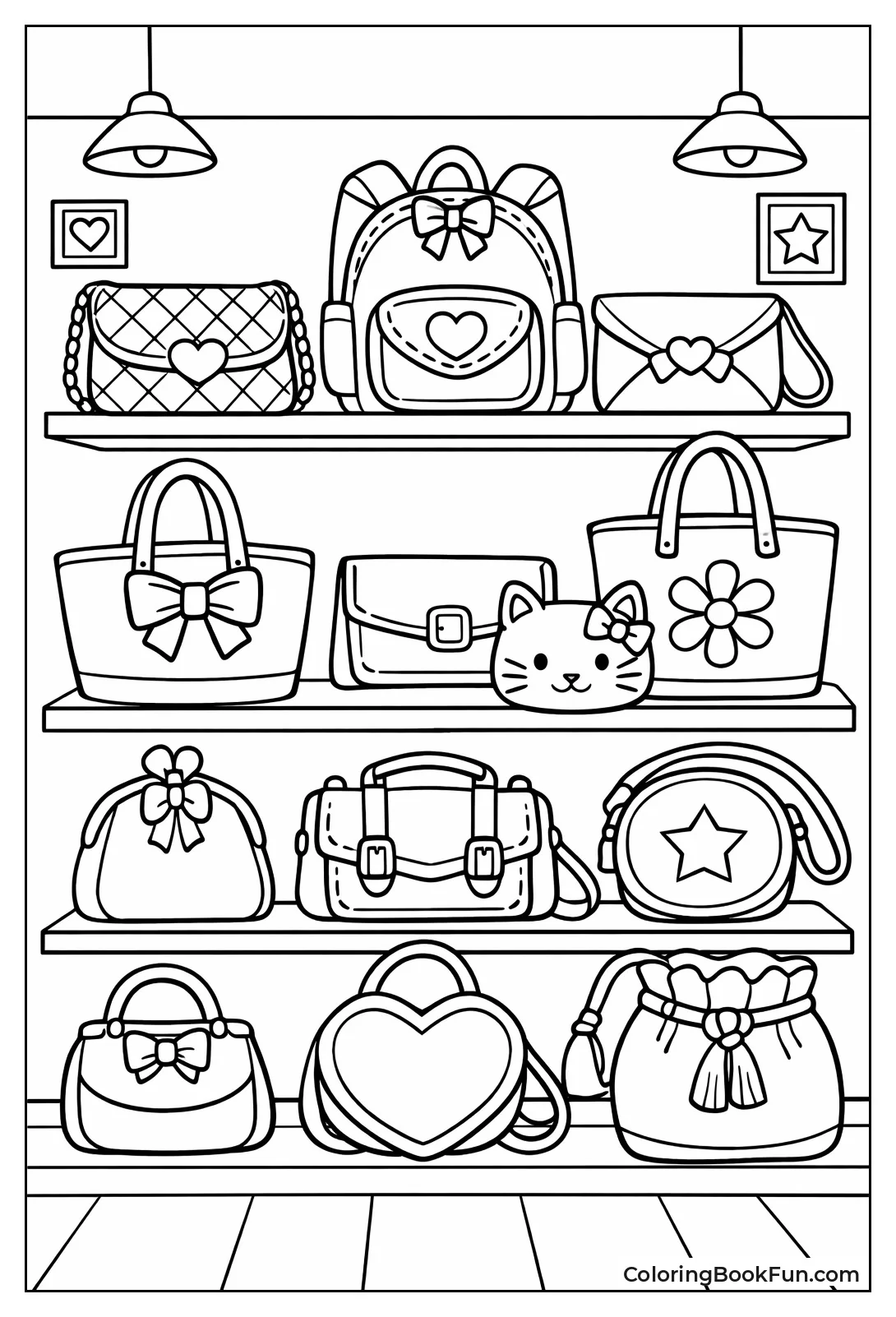 Purses on Boutique Shelves