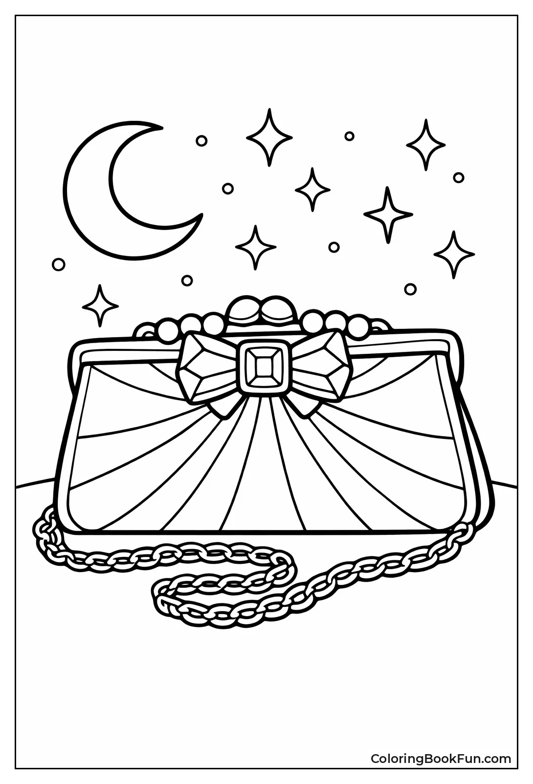 Starry Clutch with Moon