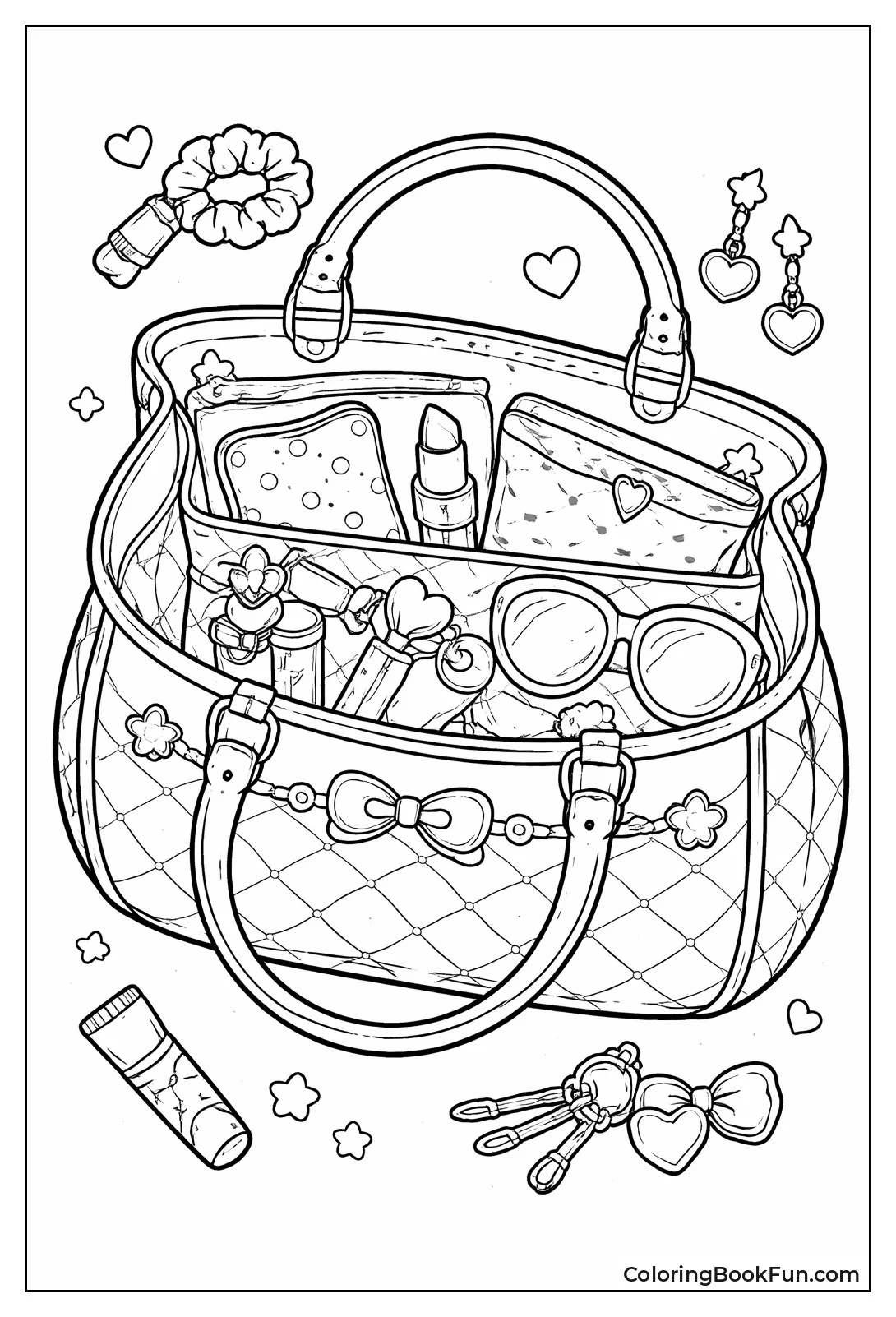 Open Handbag from Above