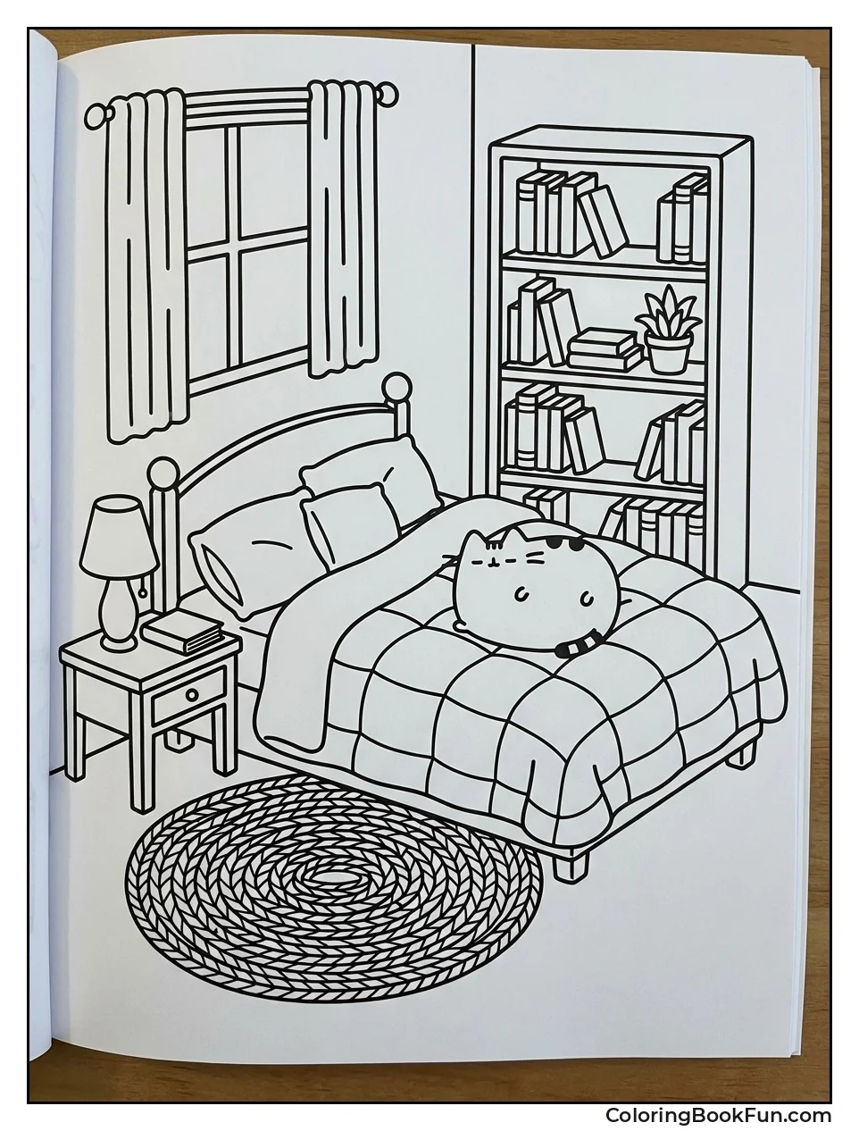 Pusheen in Cozy Bedroom