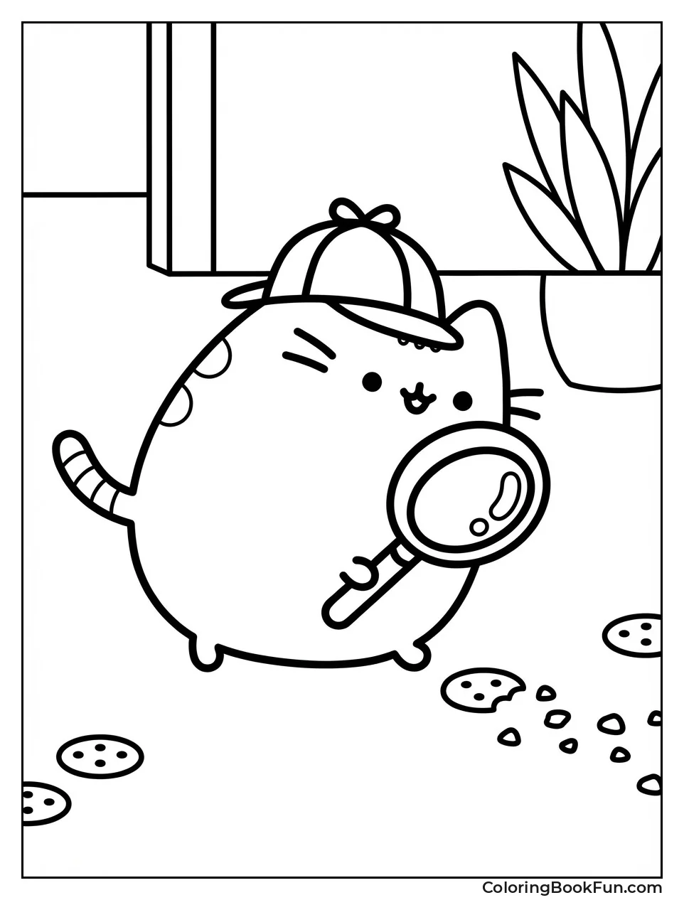Detective Pusheen with Magnifier
