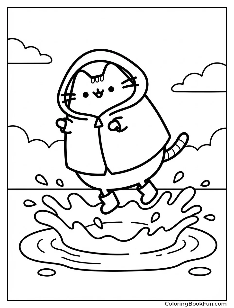 Pusheen Jumping Puddle