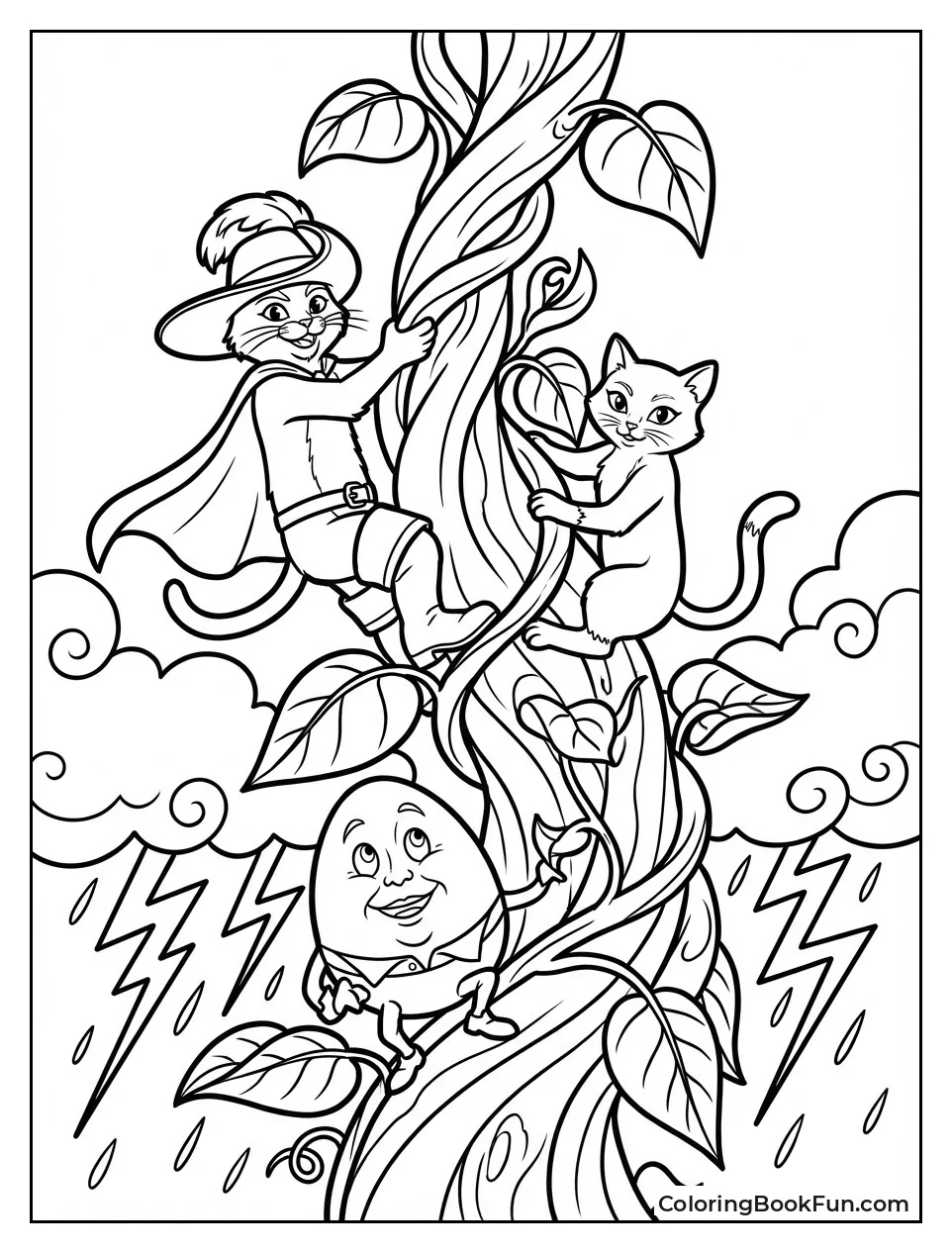 Trio Climbs Stormy Beanstalk