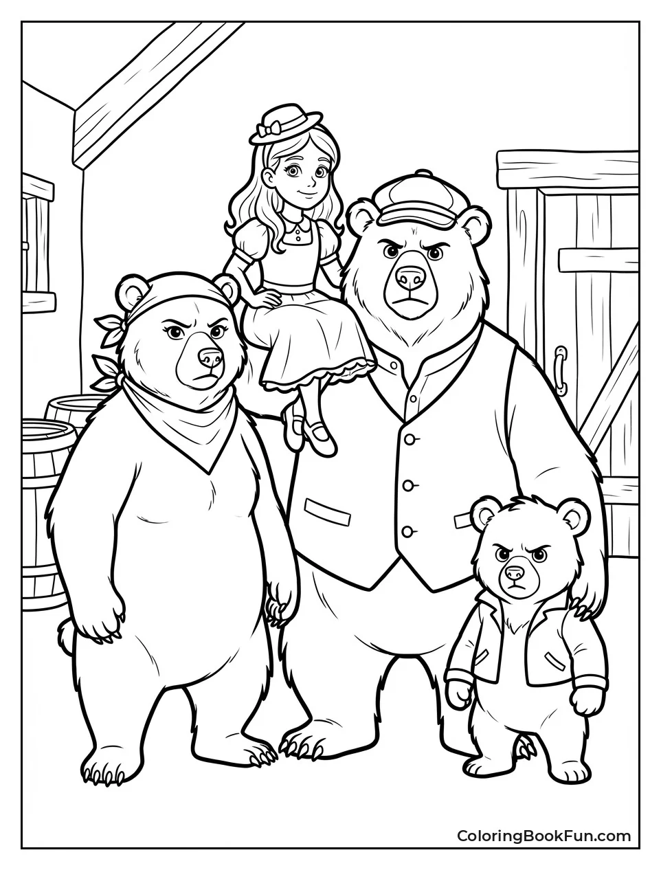 Goldi Rides Papa Bear Shoulder