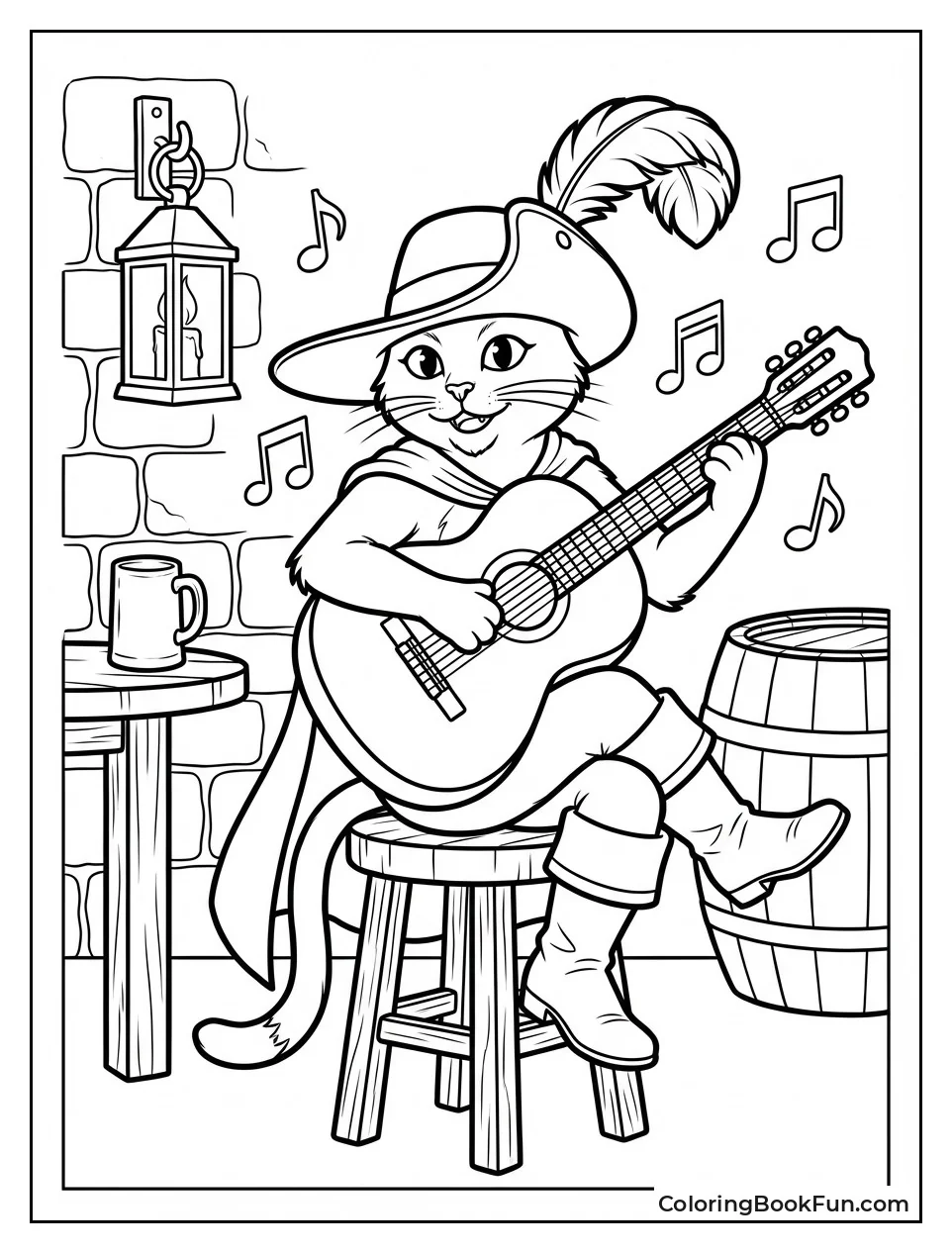 Puss Strums Flamenco Guitar