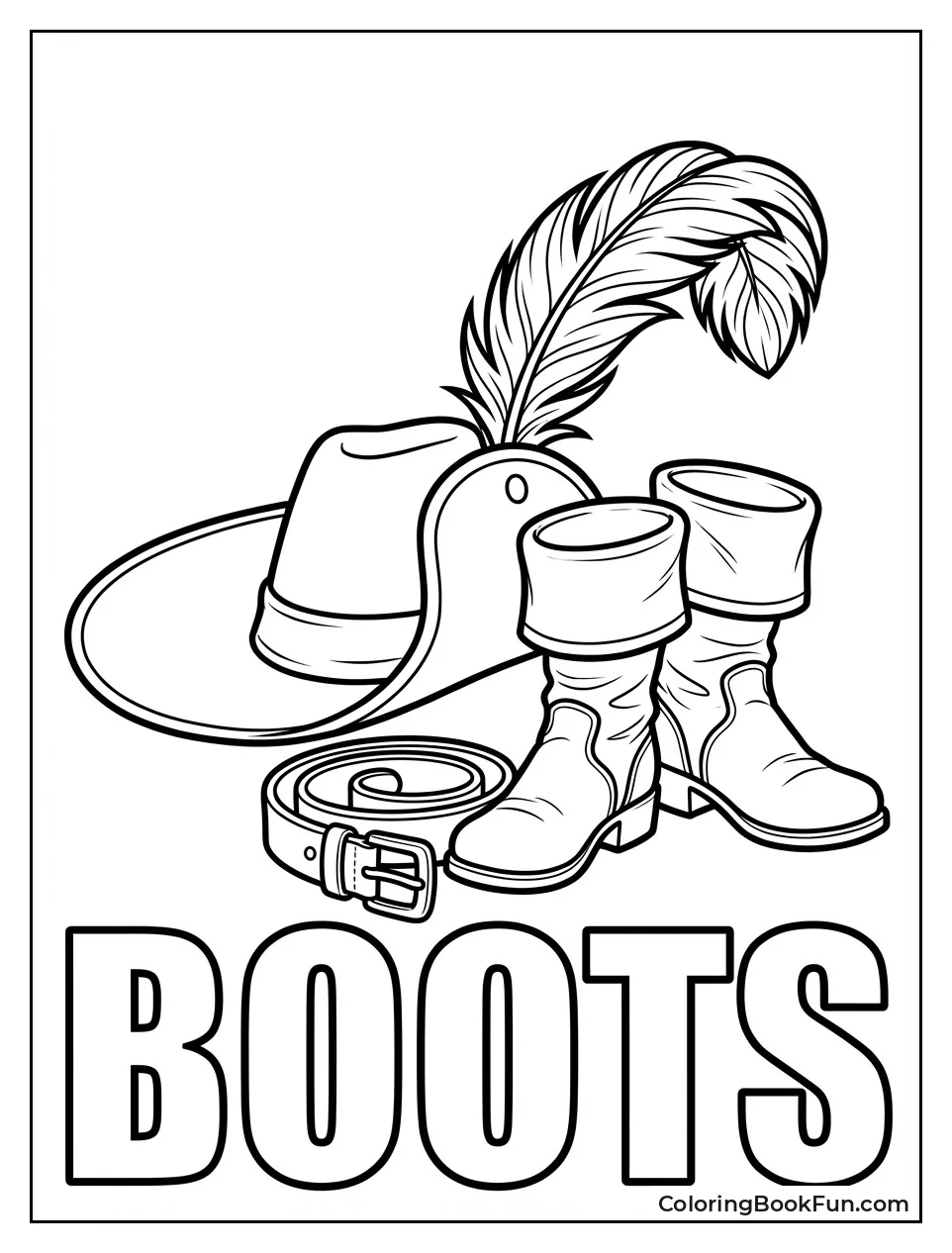 Puss Gear Hat Boots Feather