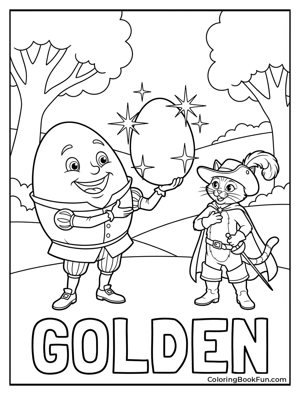 Humpty Presents Giant Golden Egg